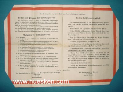 PLAKATANSCHLAG Berlin 1. Januar 1941 mit Maßregeln...