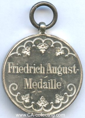 Foto 2 : SILBERNE FRIEDRICH AUGUST-MEDAILLE 1905. Bronze...
