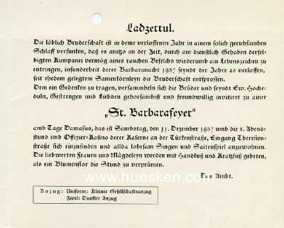 Photo 2 : MÜNCHEN. Dekorative Einladungskarte des Reichsbundes...