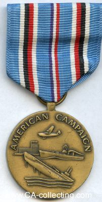 AMERICAN CAMPAIGN MEDAL 1941-1945. Bronze 33mm am Band...