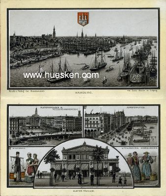 Photo 2 : HAMBURG. 15-seitiger Kunstdruck-Photo-Leporello um 1900...