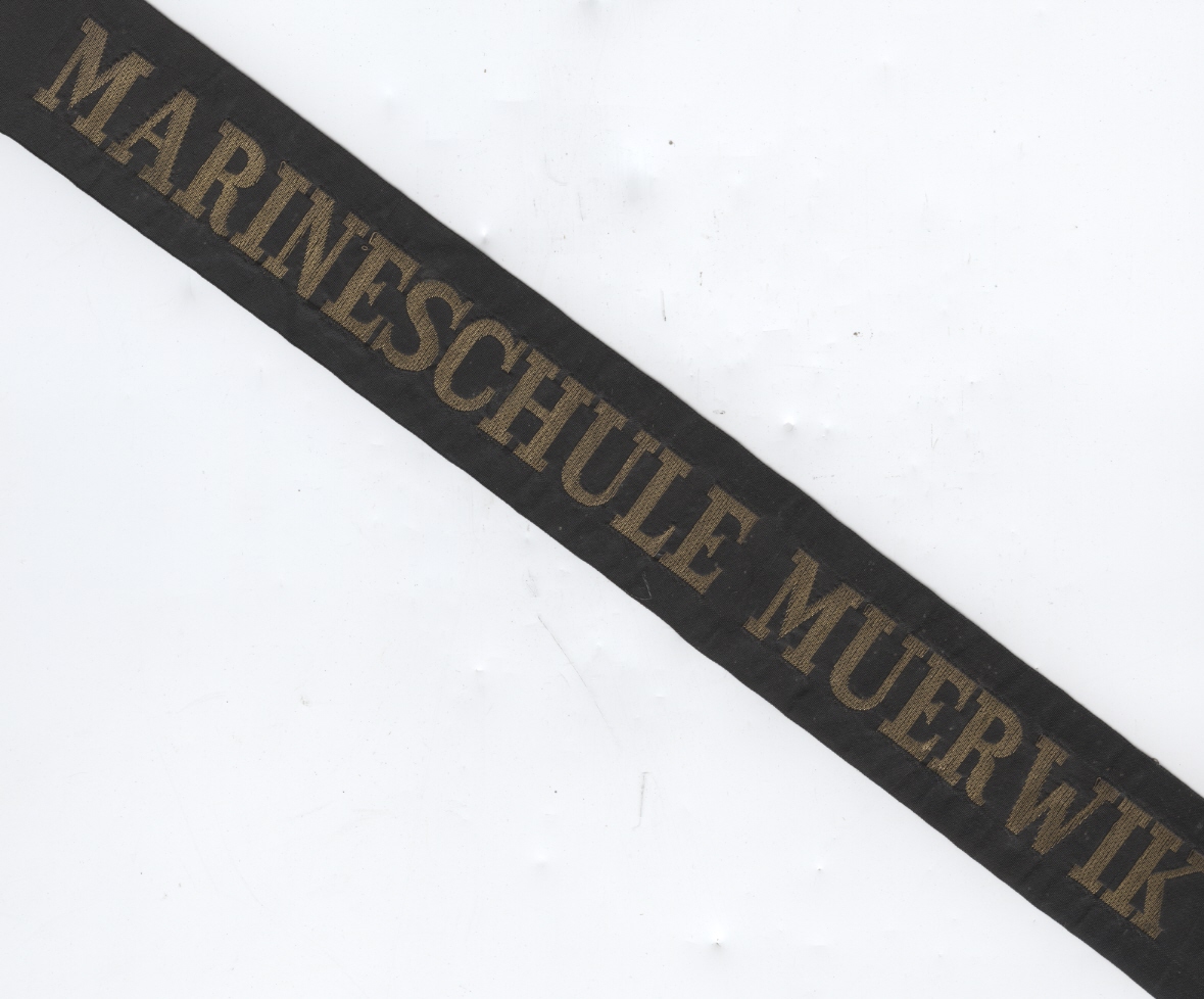 REICHSMARINE-MÜTZENBAND 'Marineschule Muerwik',...