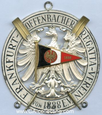 DEKORATIVE PLAKETTE 'Frankfurt-Offenbacher Regatta-Verein...