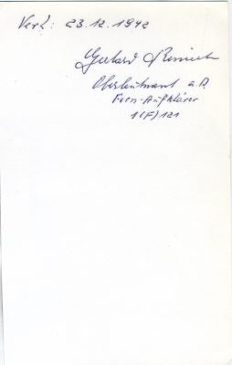 Photo 2 : REINECKE, Gerhard. Leutnant der Luftwaffe in der...