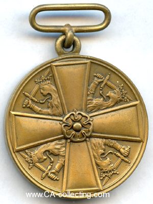 ORDEN DER WEISSEN ROSE. Bronzene Medaille. 32mm.