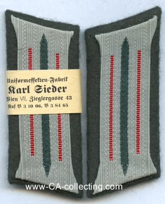 1 PAAR KRAGENSPIEGEL Mannschaft/Unteroffizier Artillerie....