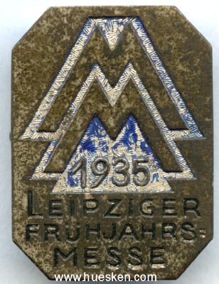 BESUCHERABZEICHEN 'Leipziger Frühjahrsmesse 1935'....