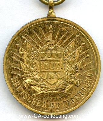 Photo 2 : DEUTSCHER KRIEGERBUND. Medaille um 1900 mit Kopf Kaiser...