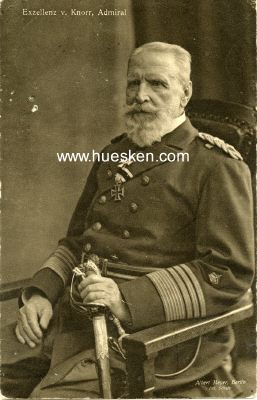 PHOTO-PORTRÄT-POSTKARTE Exzellenz Admiral von Knorr....
