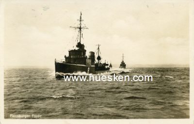 PHOTO-POSTKARTE 'Flensburger Förde (Torpedoboot 8)'....