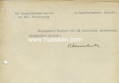 Photo 2 : KAMMHUBER, Josef. Generalleutnant der Luftwaffe,...