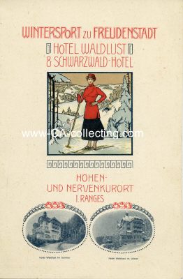 DEKORATIVE SPEISEKARTE des Schwarzwald-Hotel Waldeslust...