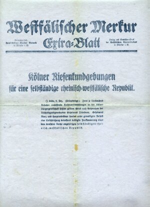 EXTRA-BLATT vom 5. Dezember (1918) 'Kölner...
