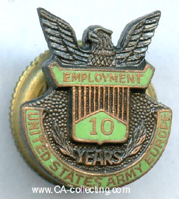 ARMY-EHRENNADEL '10 years Employment United States Army...