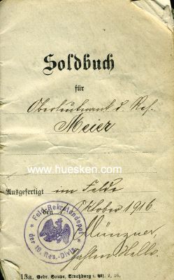 Foto 6 : 2 x SOLDBUCH f.d.Leutnant bzw. Oberleutnant Meier a.d....