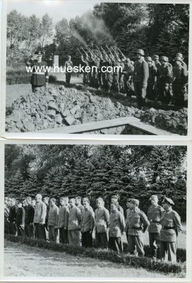 2 PHOTOS 13x18cm vom Oktober 1941: Beisetzung...