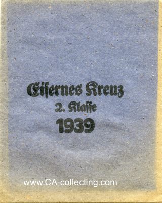 VERLEIHUNGSTÜTE zum Eisernen Kreuz 2. Klasse 1939...