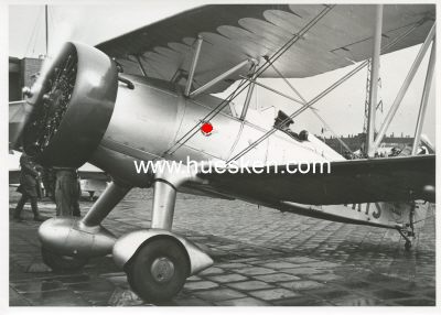 PRESSE-PHOTO 13x18cm: DLV-Flugzeug 'Curtiss Hawk'.