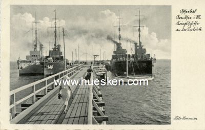 PHOTO-POSTKARTE 'Ostseebad Arendsee i.M. - Kriegsschiffe...