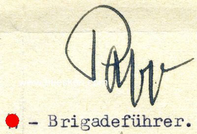 POPP, Emil. SS-Brigadeführer der Allgemeinen-SS,...