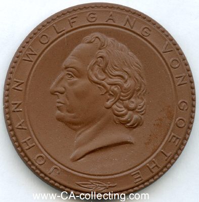 WEIMAR. Medaille auf Johann Wolfgang von Goethe. Kopf mit...
