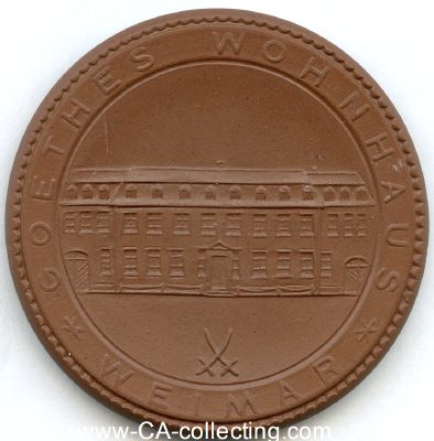 Photo 2 : WEIMAR. Medaille auf Johann Wolfgang von Goethe. Kopf mit...