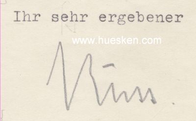 KLETT, Heinrich, Oberst des Heeres (1896-1945).<br>Brief...