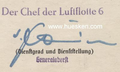 GREIM, Robert Ritter von. Generalfeldmarschall der...