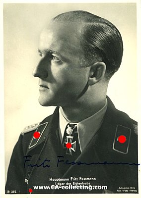 FESSMANN, Fritz. Major des Heeres, Kommandeur...