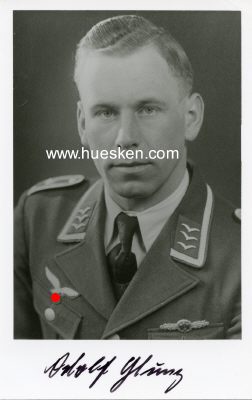 GLUNZ, Adolf. Oberleutnant der Luftwaffe, Jagdflieger im...