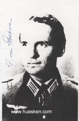 Photo 2 : GOERNE-PLAUE, Jürgen von. Oberstleutnant des Heeres,...