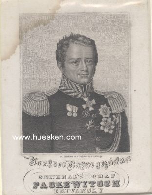 STAHLSTICH (v.Bahmann) um 1850 mit Brustporträt...