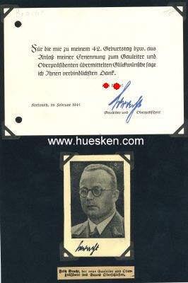 BRACHT, Fritz. NSDAP-Gauleiter Oberschlesien (1899-1945...