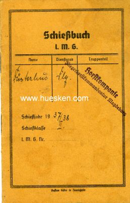 SCHIESSBUCH für l.M.G.1937/38 für den Flieger...