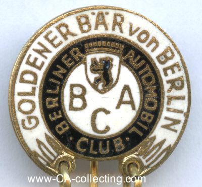 Photo 2 : BERLINER AUTOMOBIL CLUB BAC Ehrennadel 'Goldener Bär...