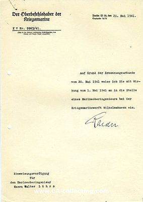 Photo 2 : RAEDER, Erich, Dr.h.c. Großadmiral und...