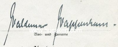 WAPPENHANS, Waldemar. SS-Gruppenführer und...
