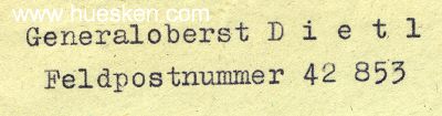 Foto 3 : FELDPOST-BRIEFUMSCHLAG 1944 mit Feldpoststempel und...