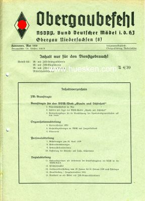 Photo 2 : BDM-OBERGAUBEFEHL Niedersachsen (8) 'Nur für den...