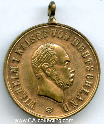 DEUTSCHER KRIEGERBUND. Medaille um 1885. Kopf Kaiser...