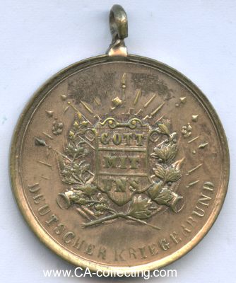 Photo 2 : DEUTSCHER KRIEGERBUND. Medaille um 1885. Kopf Kaiser...