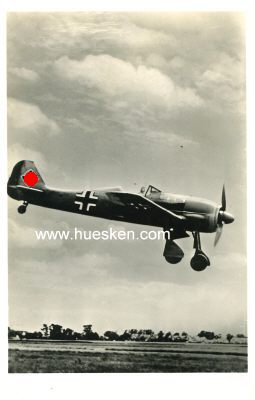 PHOTO-POSTKARTE 'Focke-Wulf-Jäger Fw 190 mit...
