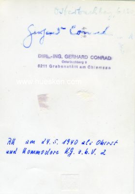 Foto 2 : CONRAD, Dipl. Ing. Gerhard. Generalleutnant der...