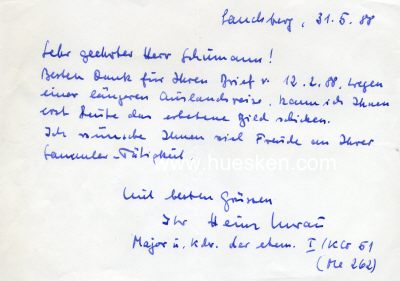 Foto 2 : UNRAU, Heinz. Major der Luftwaffe im Kampfgeschwader 51,...