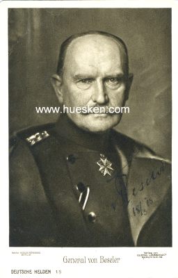 BESELER, Hans von. Preußischer Generaloberst, 1914...