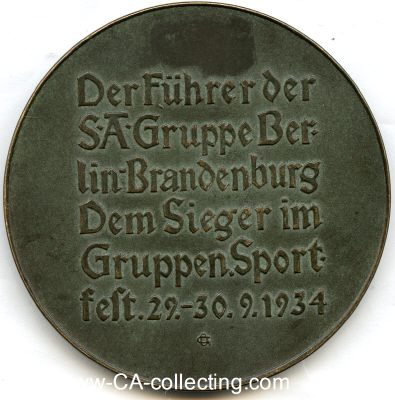 Foto 2 : BRONZEMEDAILLE 1934 'Der Führer der SA Gruppe...