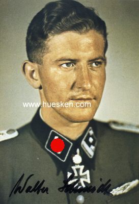 SCHMIDT, Walter. SS-Obersturmbannführer, Kommandeur...