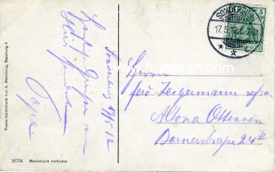 Foto 2 : FARB-POSTKARTE 'S.M.S. Stuttgart'. 1912 gelaufen.