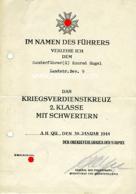 Photo 2 : HARPE, Josef. Generaloberst des Heeres, Führer der...