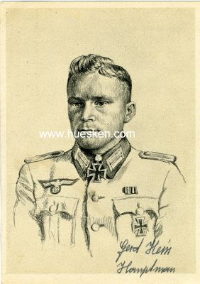 HEIN, Gerhard. Oberstleutnant des Heeres, Kommandeur...